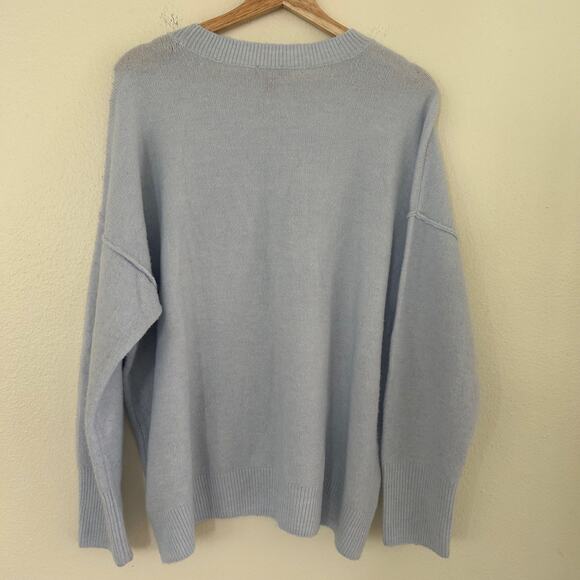 Vince Camuto Sweater Pullover Mock Neck Womens Light Blue SZL Casual Relaxed - Picture 5 of 11